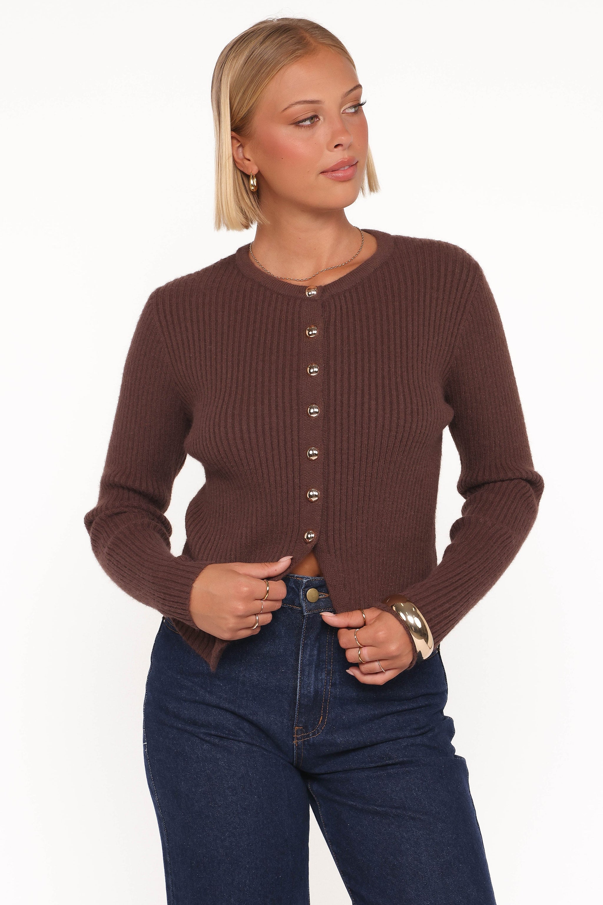 Mia | Cozy Ribbed Cardigan Top