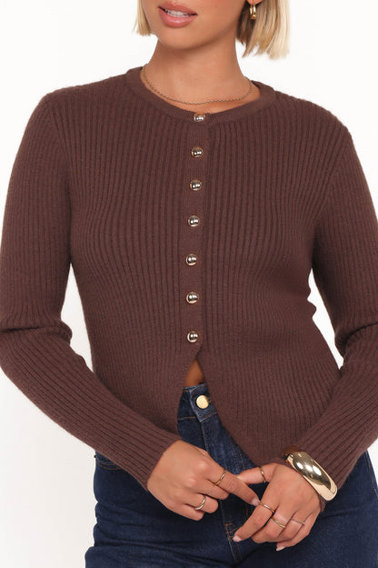 Mia | Cozy Ribbed Cardigan Top