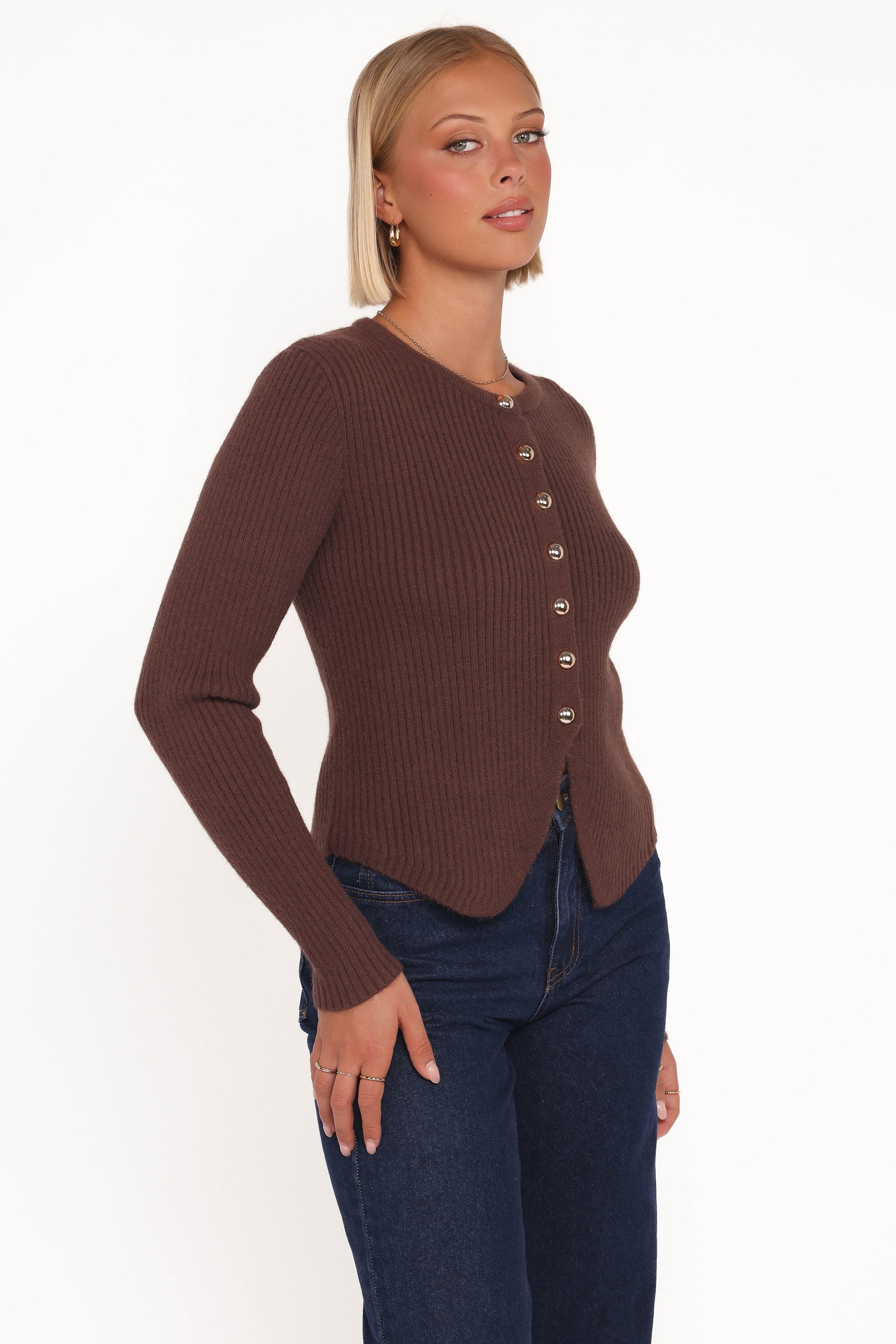 Mia | Cozy Ribbed Cardigan Top