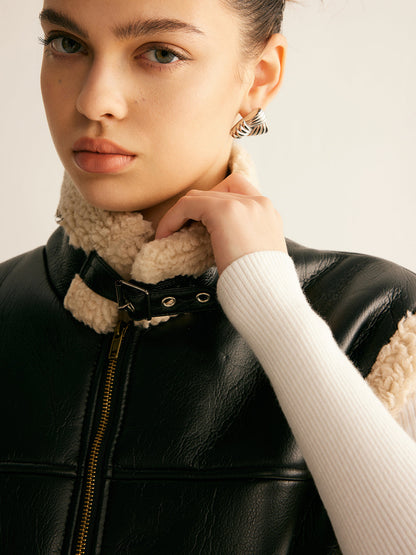 Mia | Cozy Sleeveless Faux Leather Vest