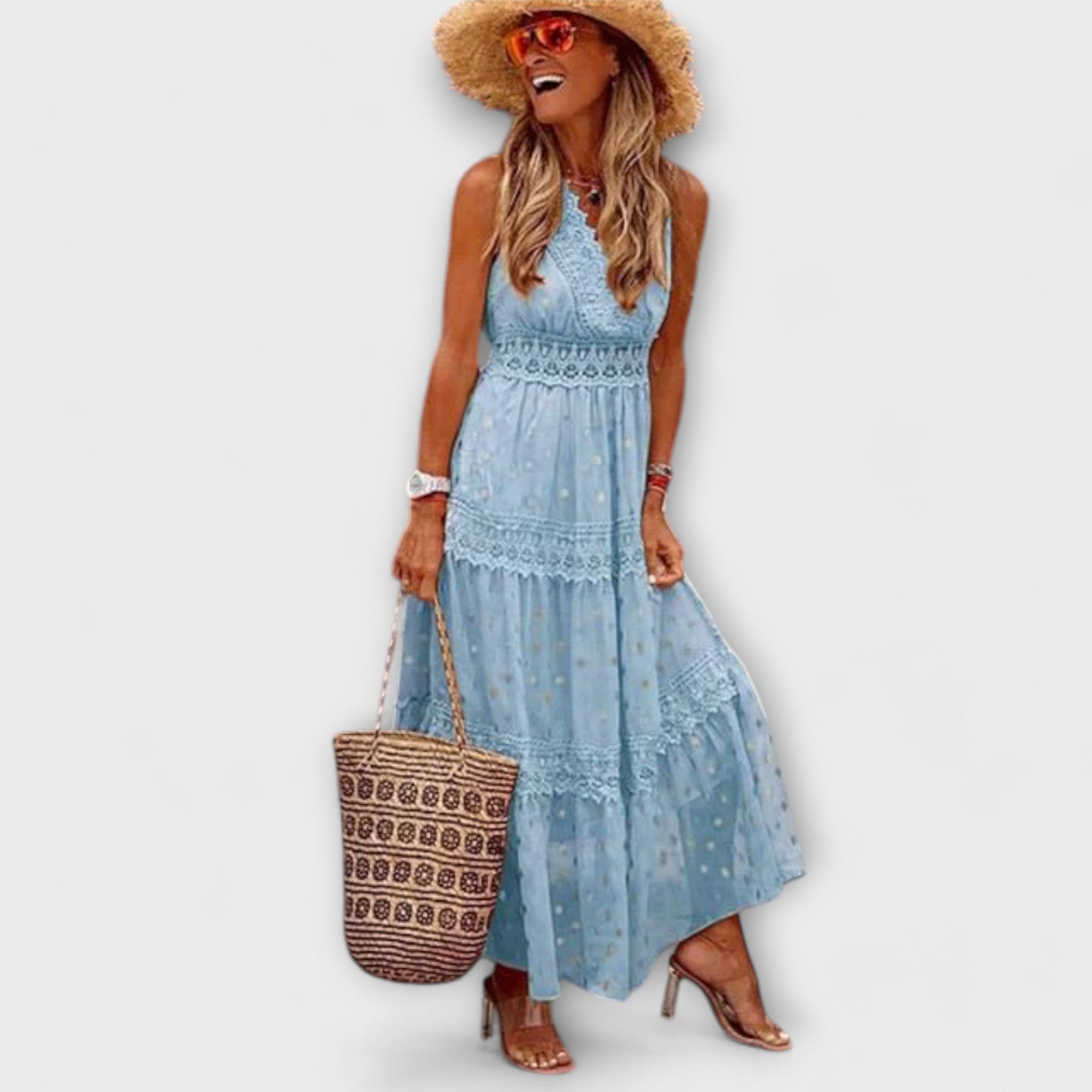 Mia | Elegant Boho Lace Maxi Dress