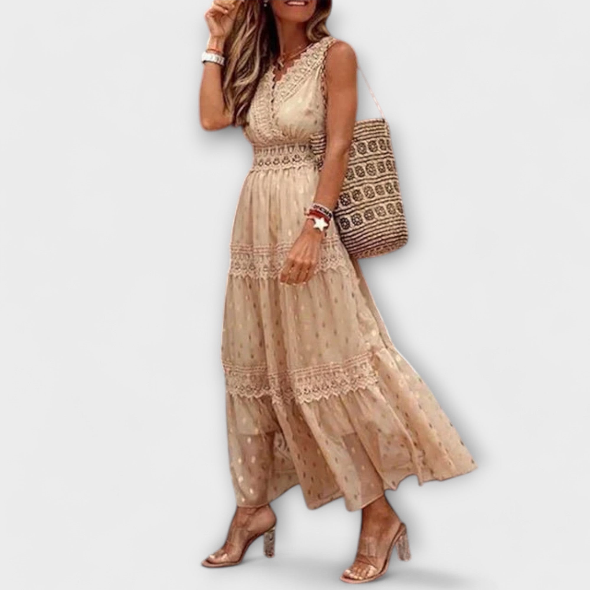Mia | Elegant Boho Lace Maxi Dress