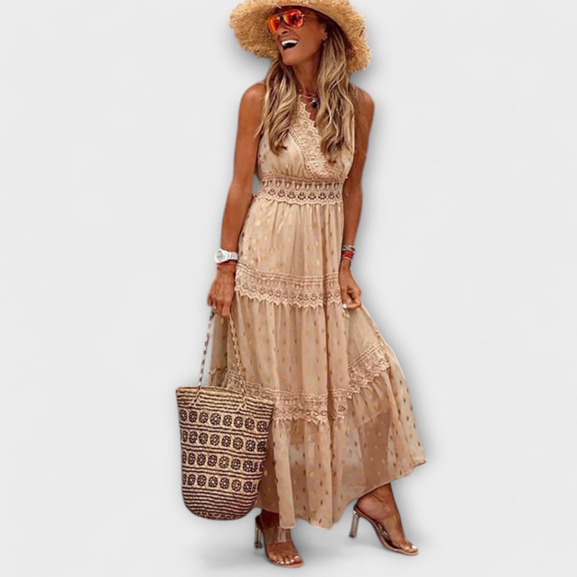 Mia | Elegant Boho Lace Maxi Dress
