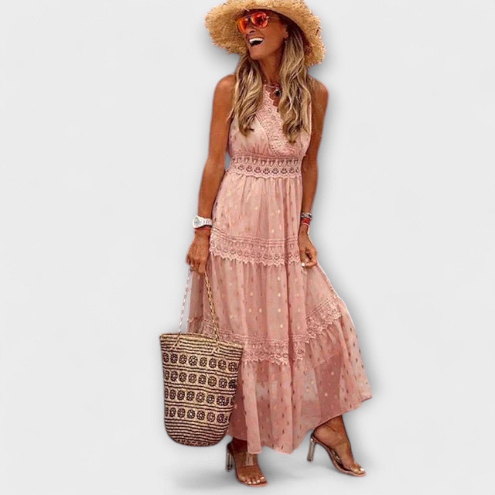 Mia | Elegant Boho Lace Maxi Dress