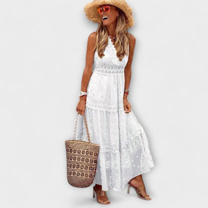 Mia | Elegant Boho Lace Maxi Dress