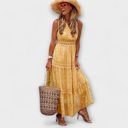 Mia | Elegant Boho Lace Maxi Dress