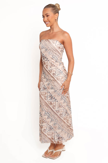 Mia | Elegant Chic Strapless Midi Dress