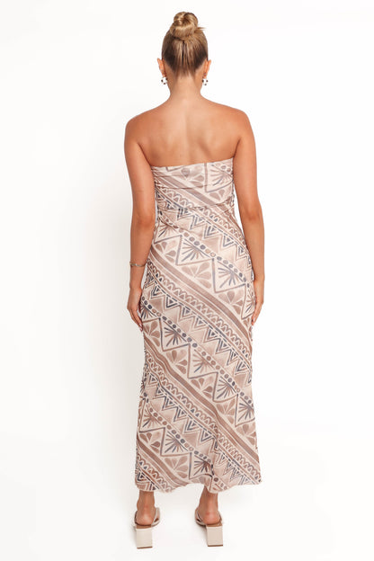 Mia | Elegant Chic Strapless Midi Dress