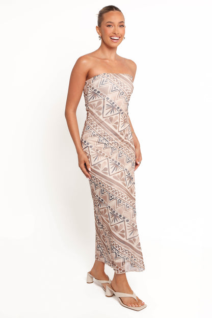 Mia | Elegant Chic Strapless Midi Dress
