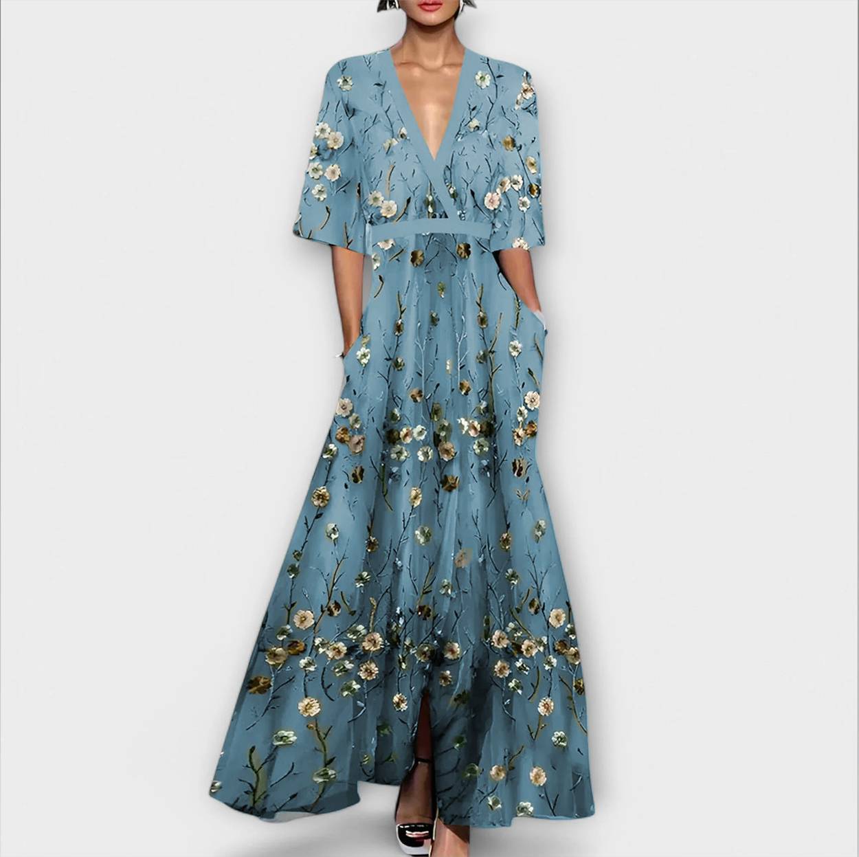 Mia | Elegant Floral Maxi Dress