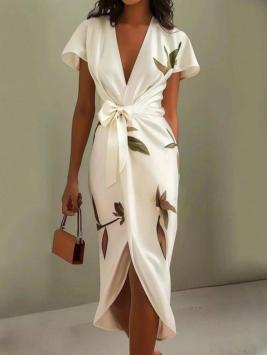Mia | Elegant Floral Wrap Sundress for Women