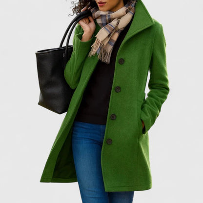 Mia | Elegant Long Wool Coat for Women