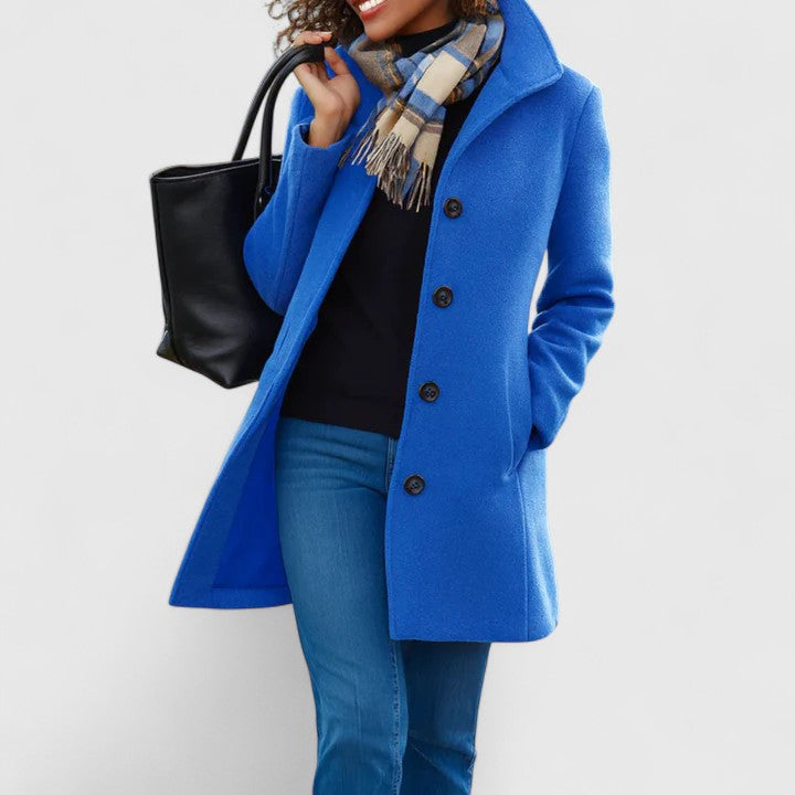 Mia | Elegant Long Wool Coat for Women
