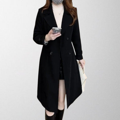 Mia | Elegant Longline Trench Coat