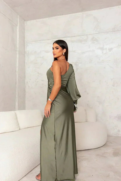 Mia | Elegant One-Shoulder Evening Gown for Formal Events
