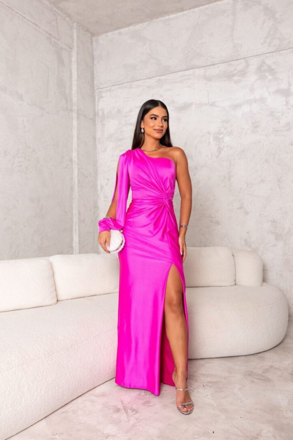 Mia | Elegant One-Shoulder Evening Gown for Formal Events