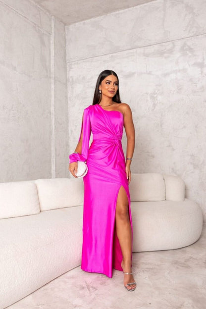 Mia | Elegant One-Shoulder Evening Gown for Formal Events