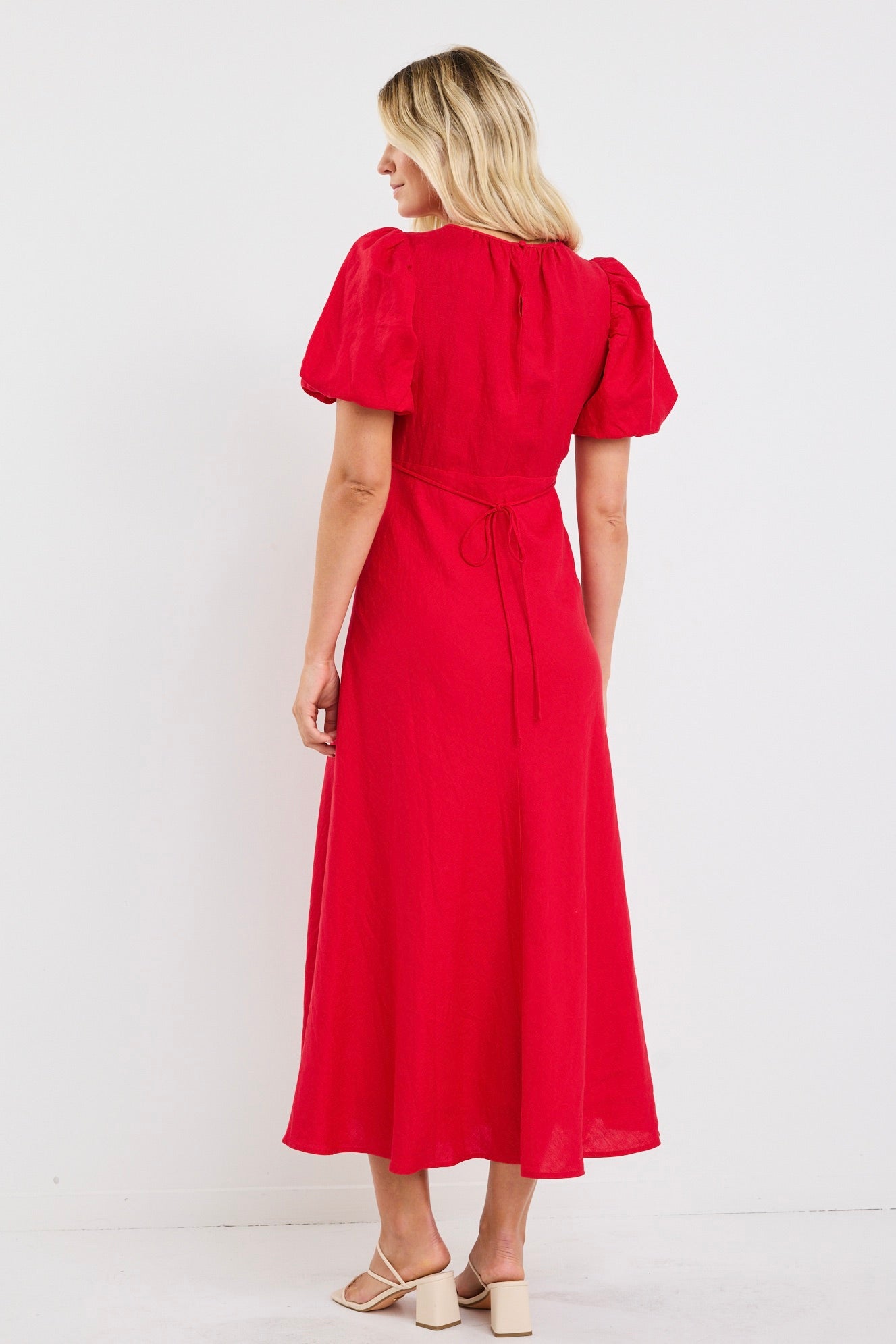 Mia | Elegant Puff Sleeve Maxi Dress