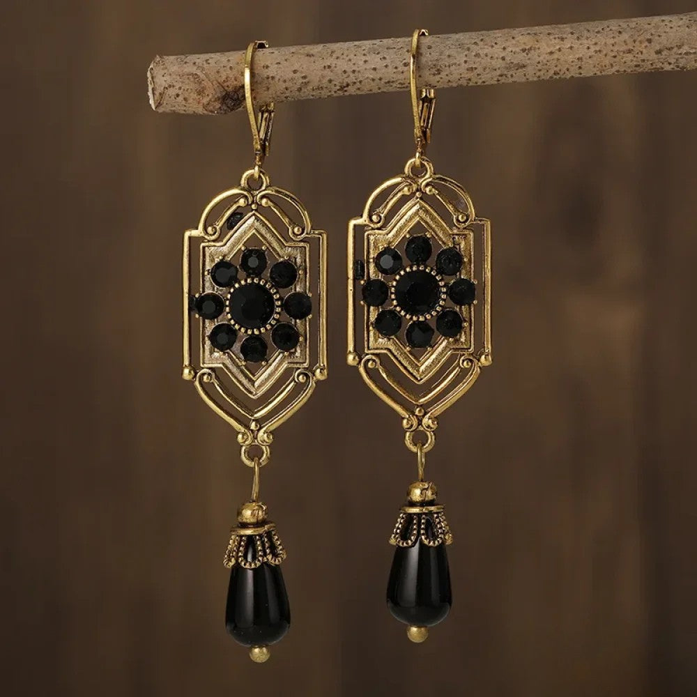 Retro Black Earrings for Women