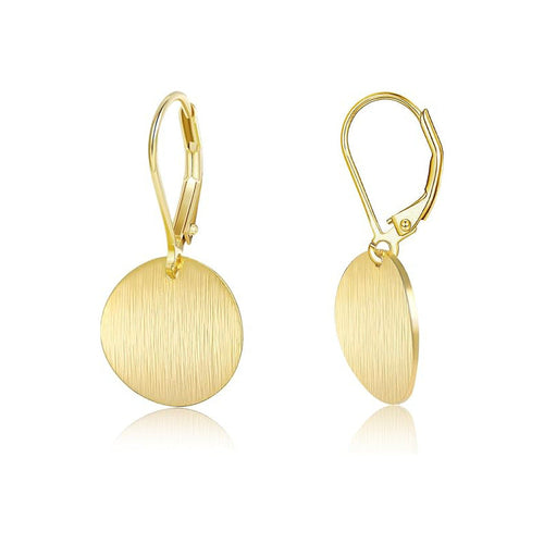 Retro Golden Plate Earrings