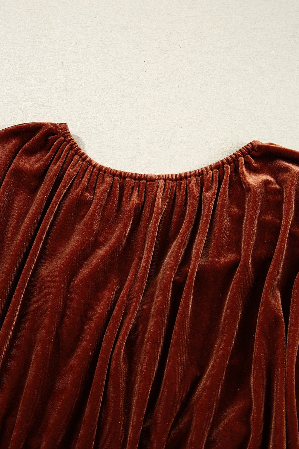 Mia | Elegant Rust Velvet Mini Dress for Women