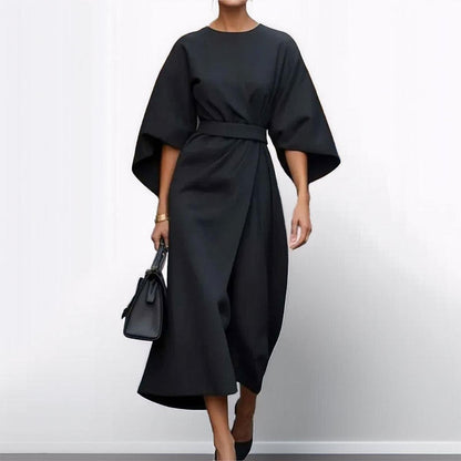 Mia | Elegant Satin Feel Maxi Dress