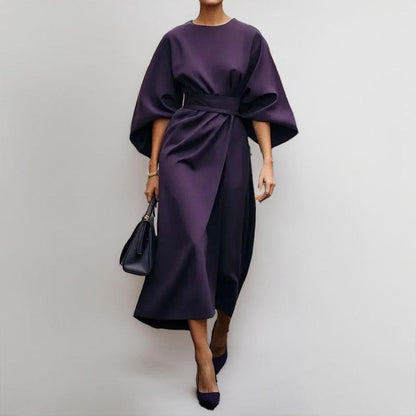 Mia | Elegant Satin Feel Maxi Dress