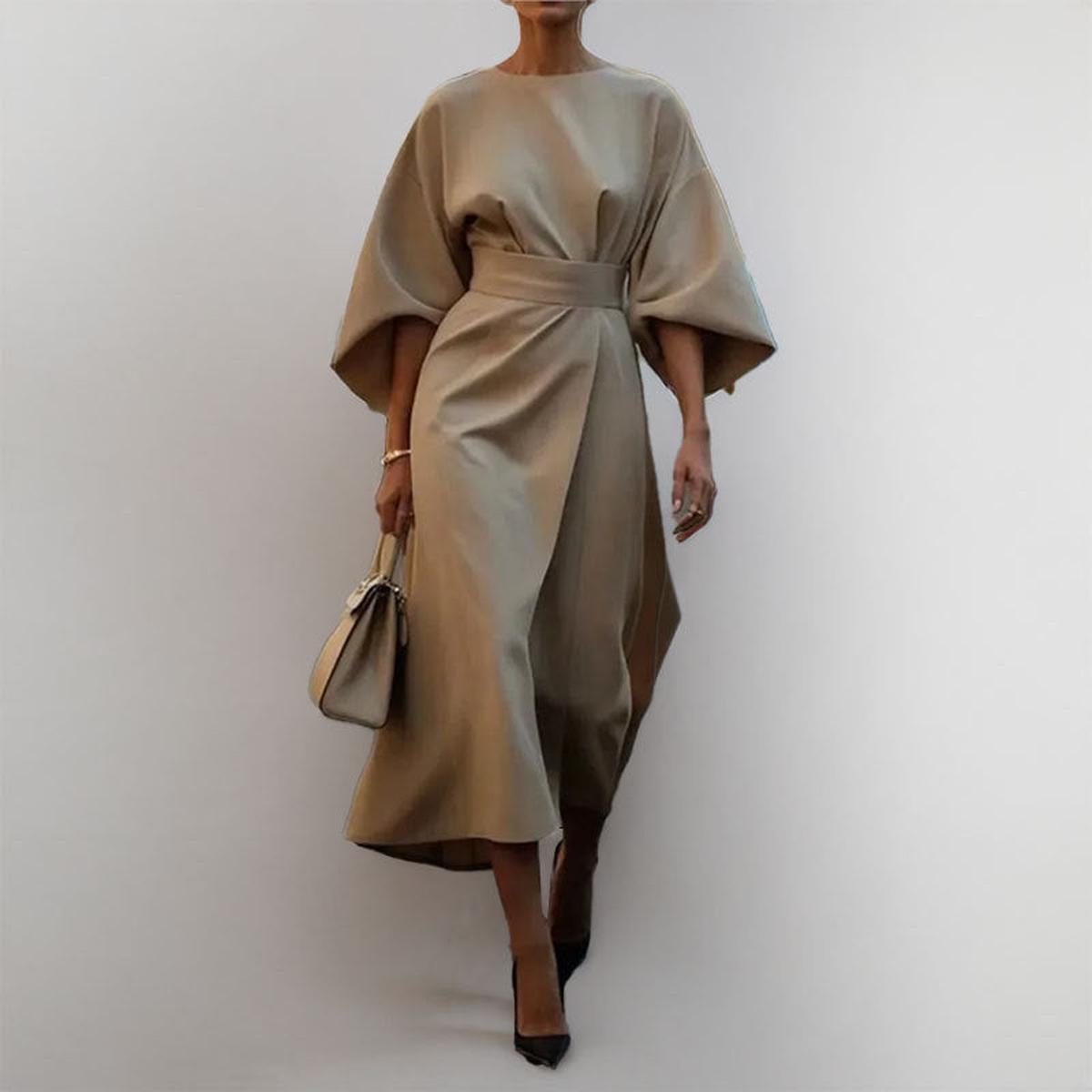 Mia | Elegant Satin Feel Maxi Dress