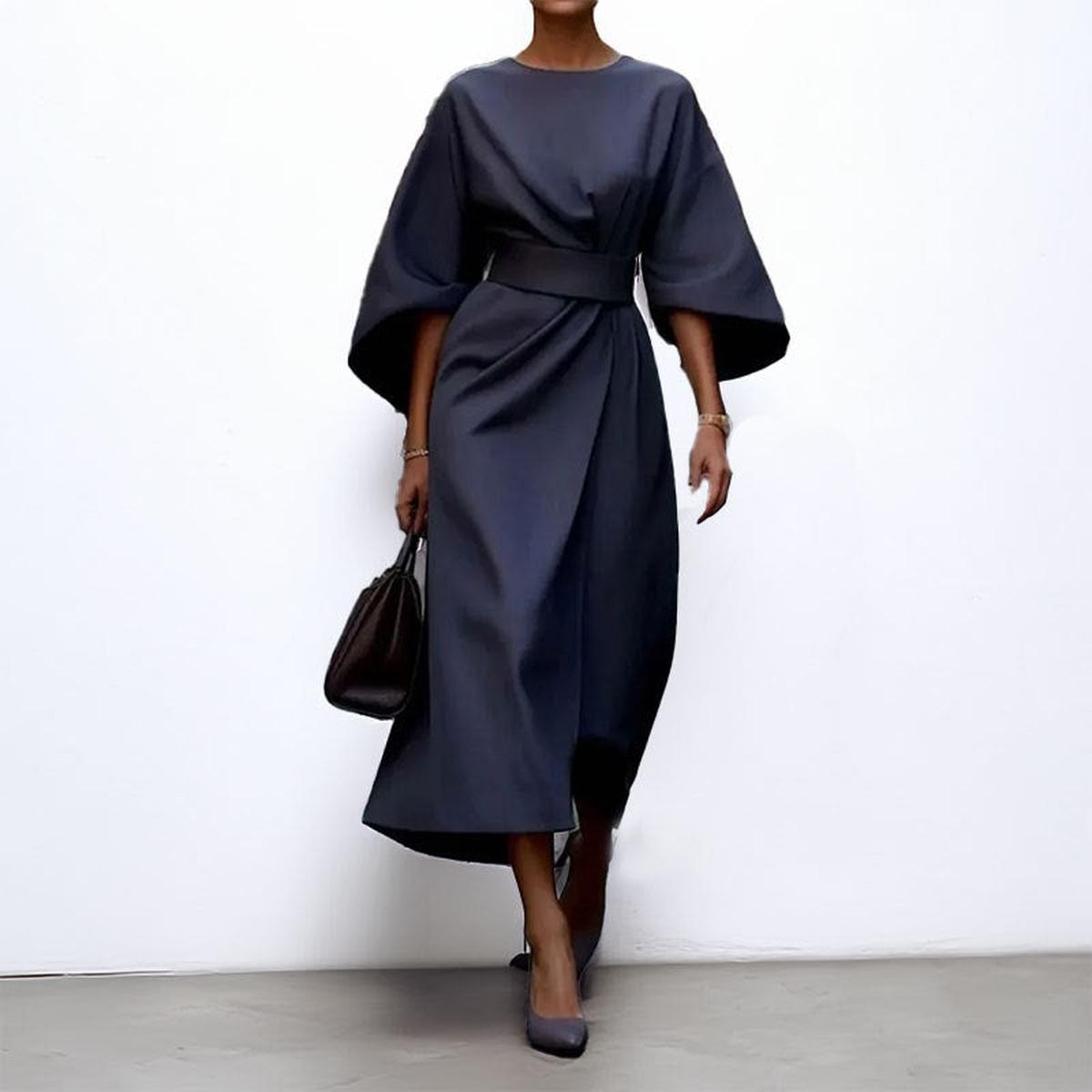 Mia | Elegant Satin Feel Maxi Dress