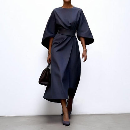 Mia | Elegant Satin Feel Maxi Dress