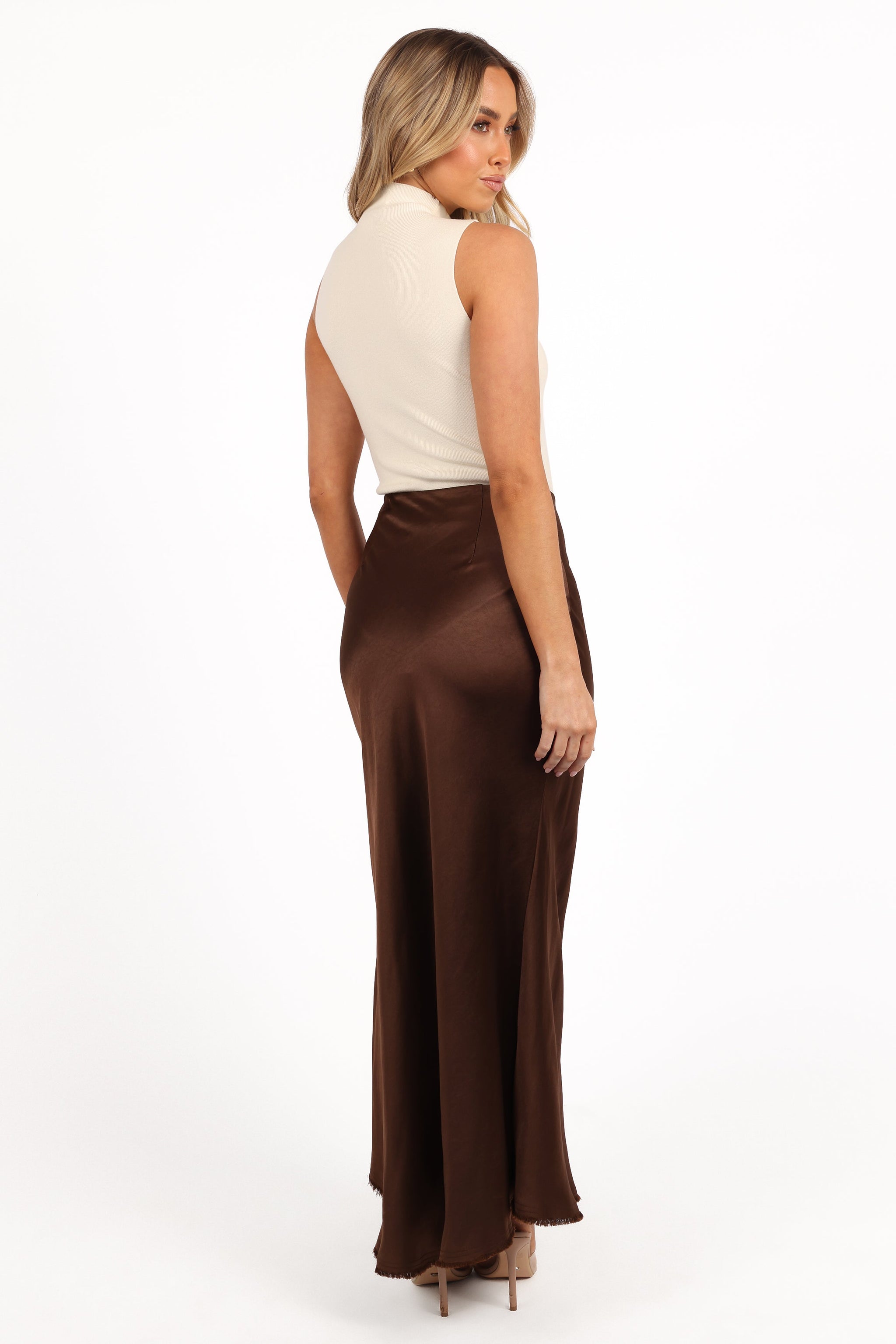 Mia | Elegant Satin Midi Skirt