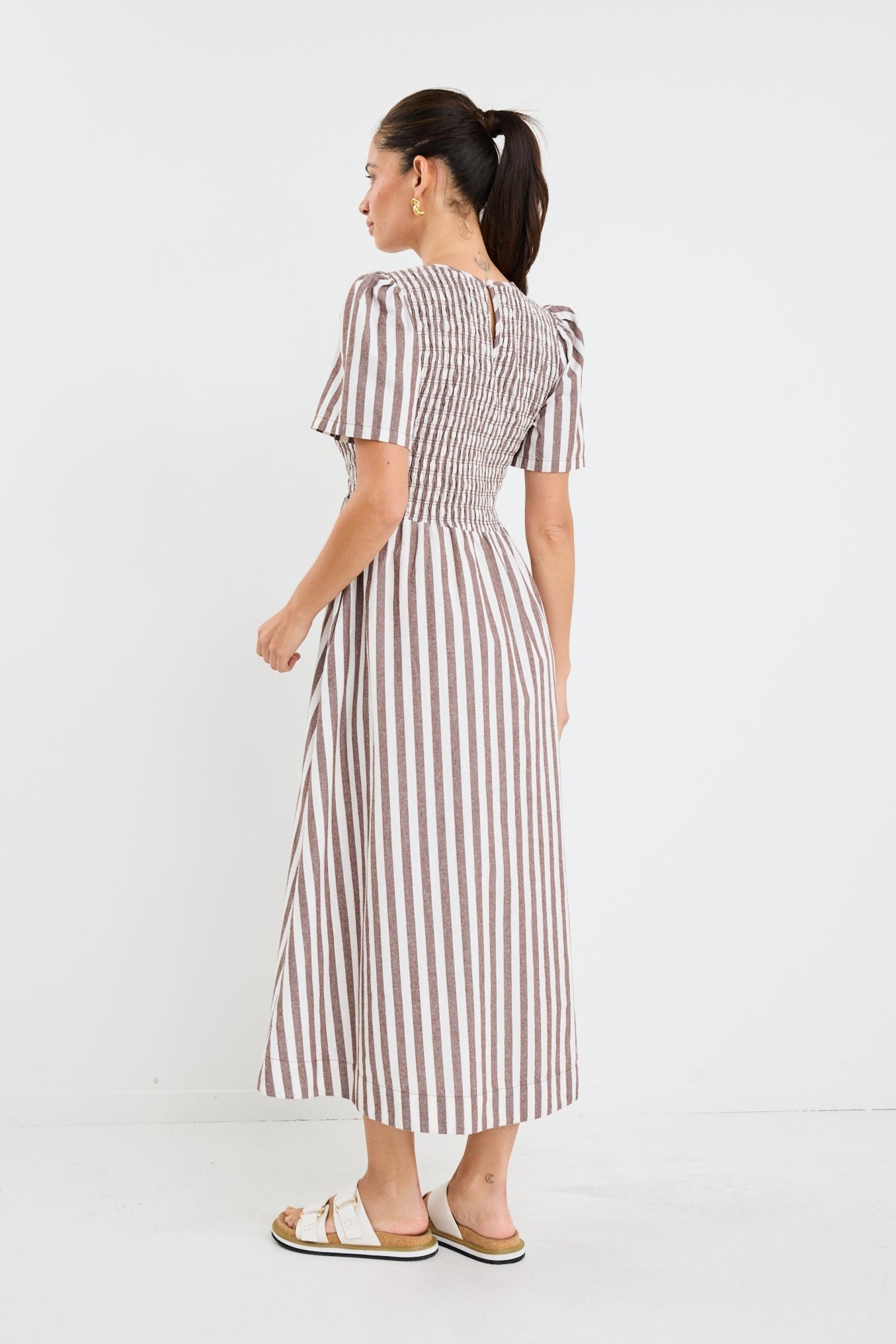 Mia | Elegant Shirred Midi Dress