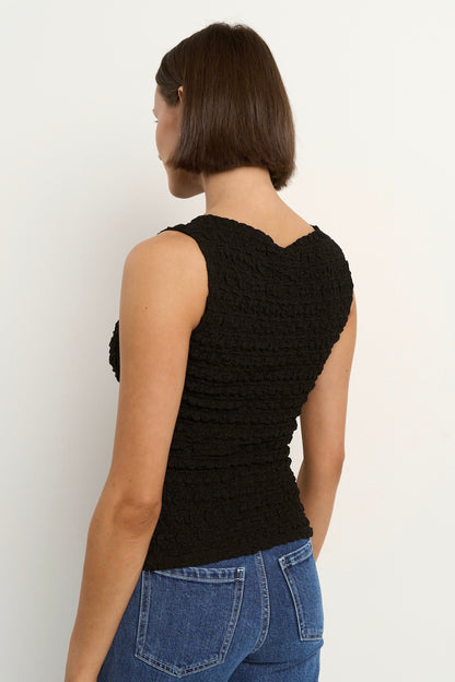 Mia | Elegant Sleeveless Black Lace Top