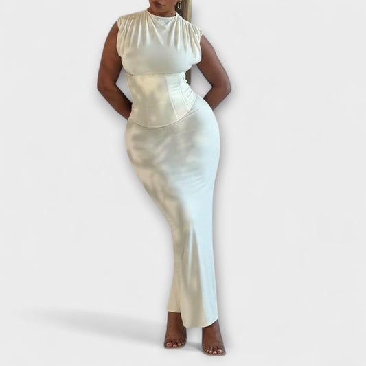 Mia | Elegant Strapless Black Maxi Dress for Women