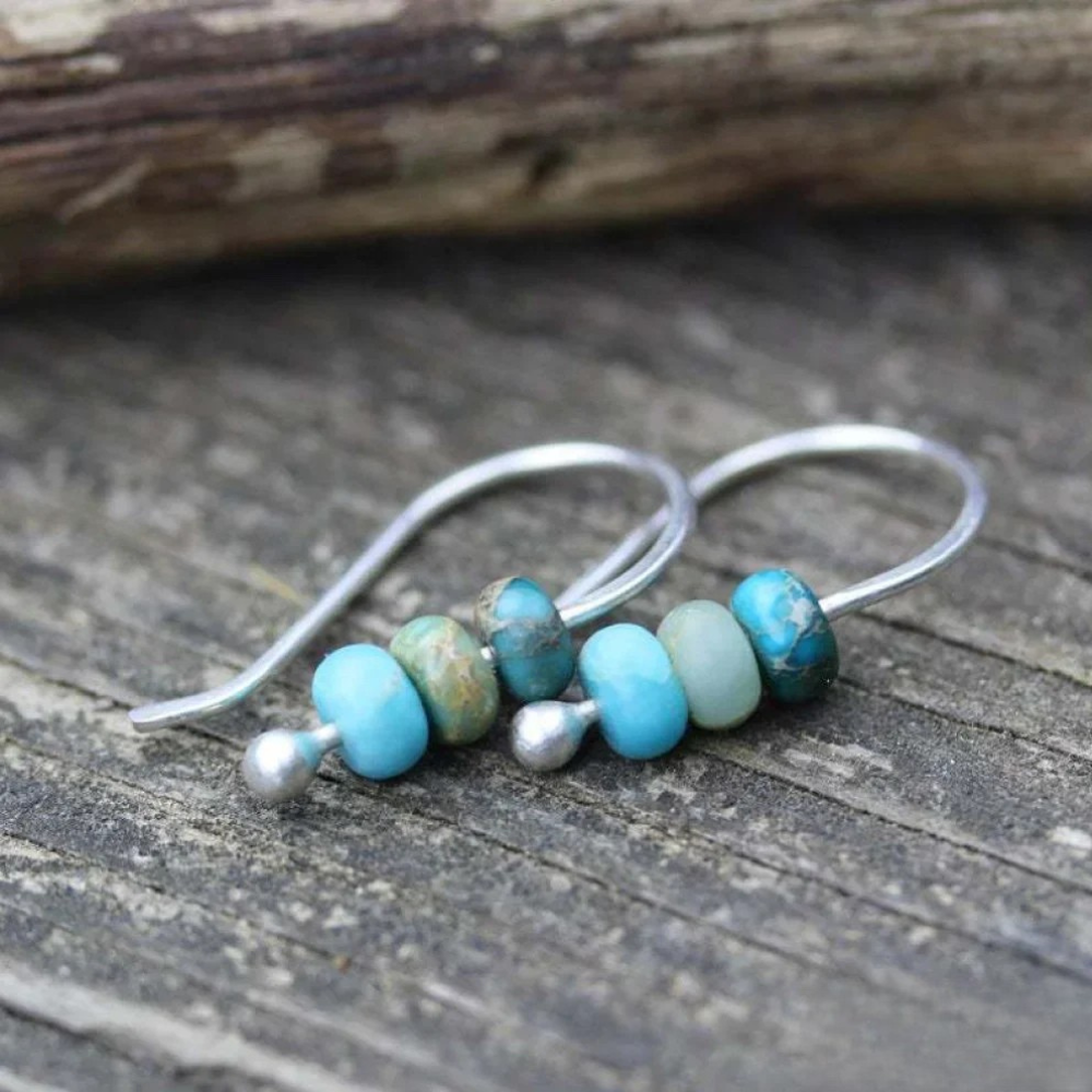 Mia | Elegant Turquoise Pearl Earrings