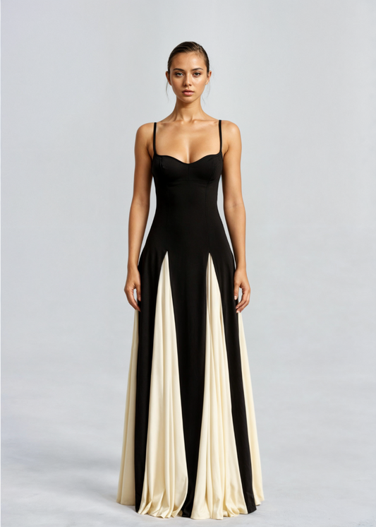 Mia | Elegant Two-Tone Maxi Dress for Women