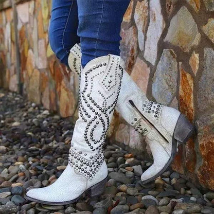 Mia | Elegant Western Knee-High Boots