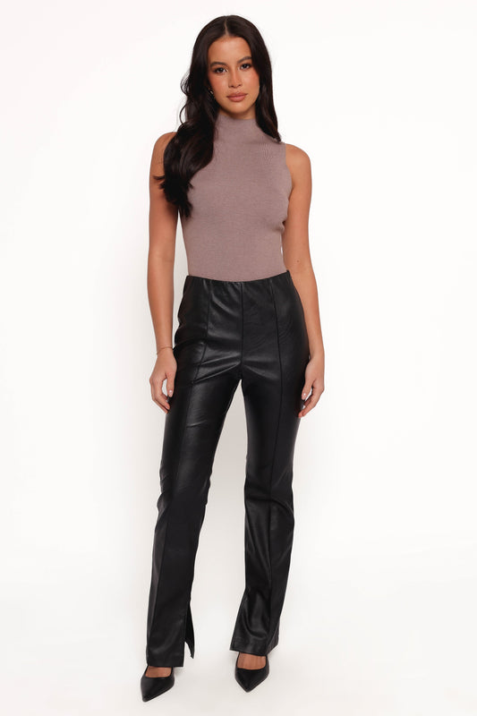 Mia | Modern High Waist Faux Leather Pants