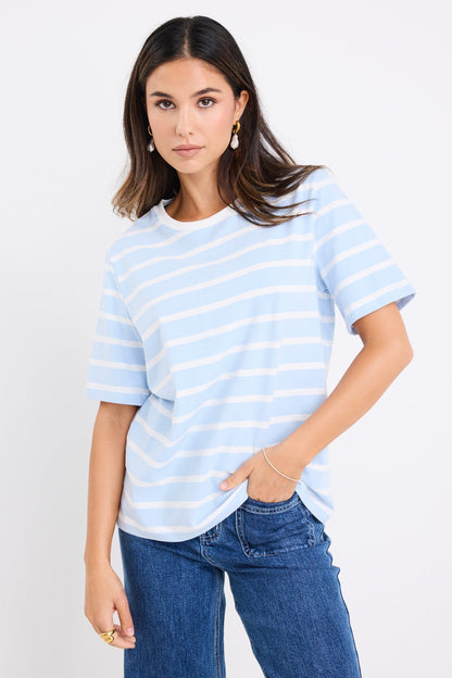 Mia | Playful Boxy Fit Striped Tee