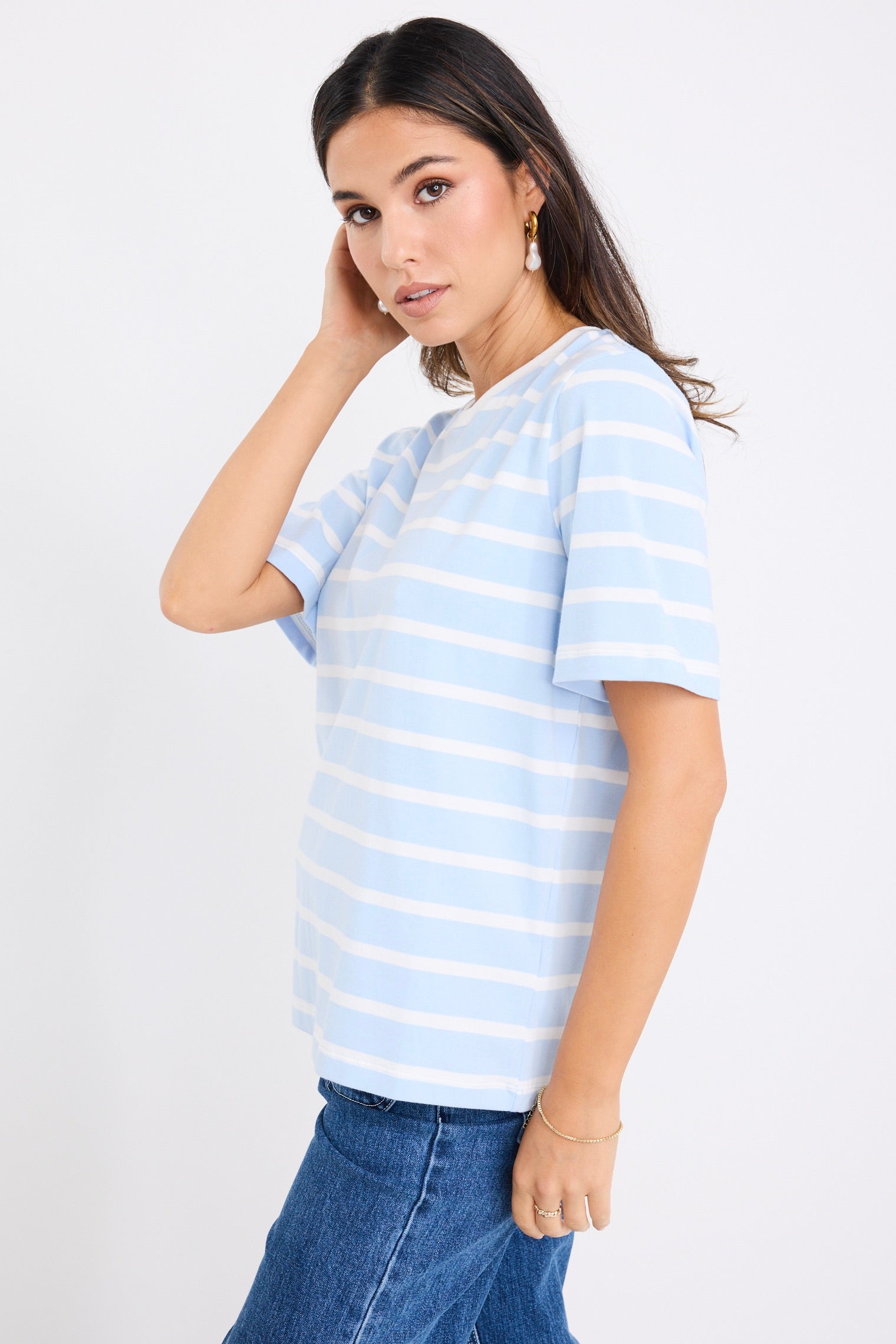 Mia | Playful Boxy Fit Striped Tee