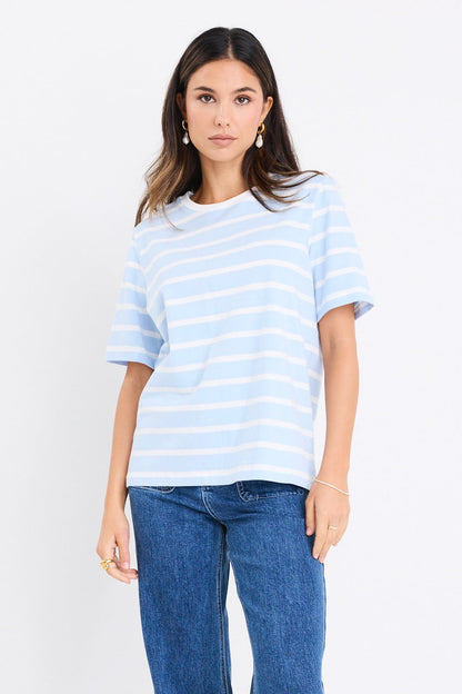 Mia | Playful Boxy Fit Striped Tee