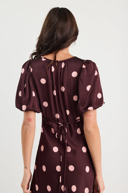 Mia | Playful Elegant Satin Maxi Dress