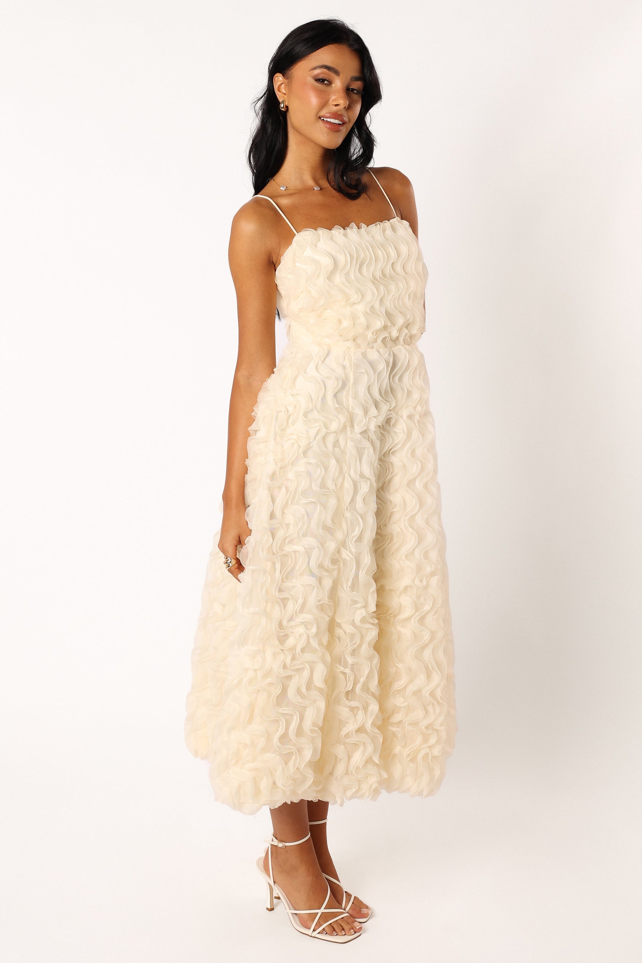 Mia | Playful Textured Midi Dress