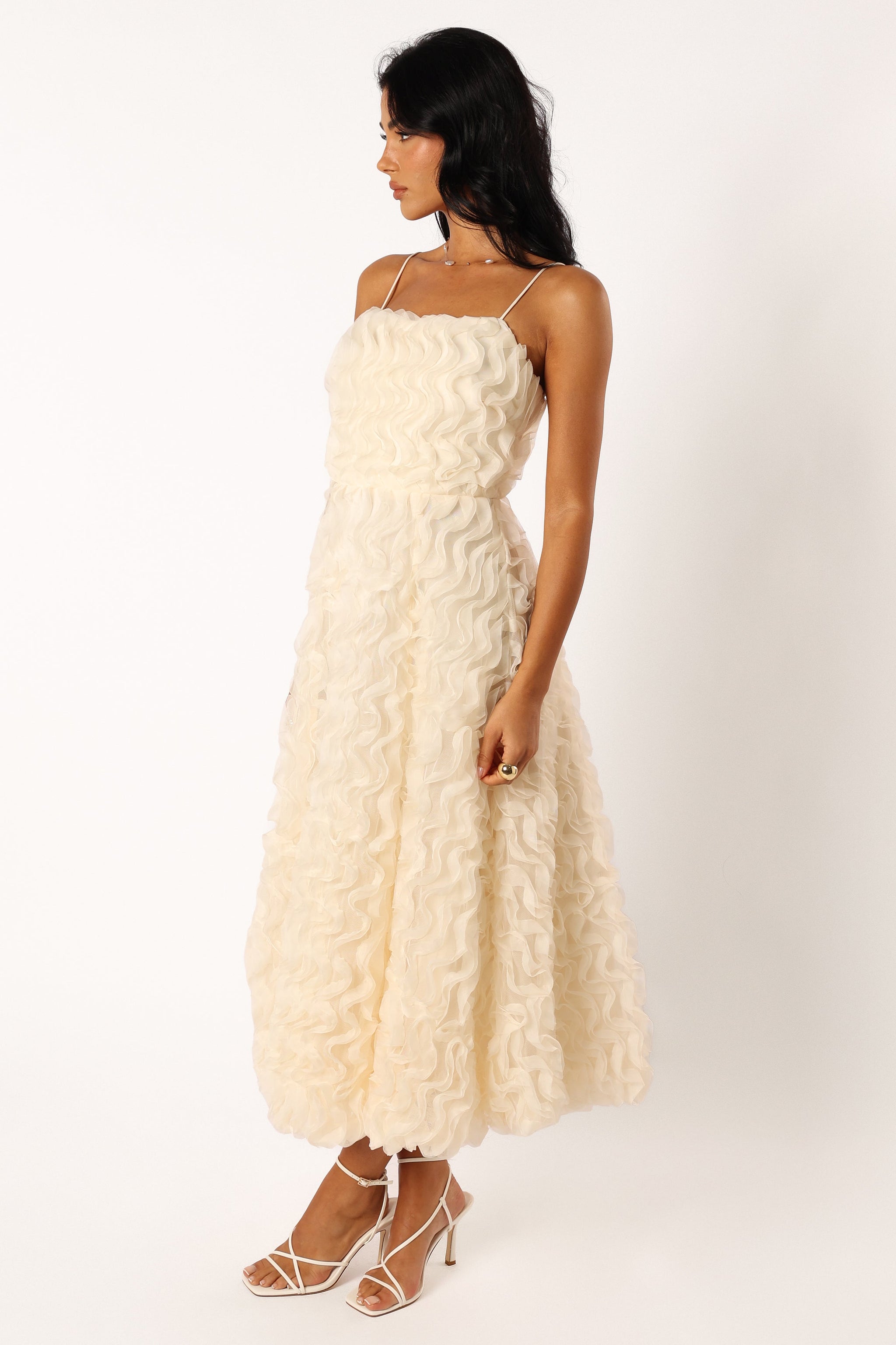 Mia | Playful Textured Midi Dress