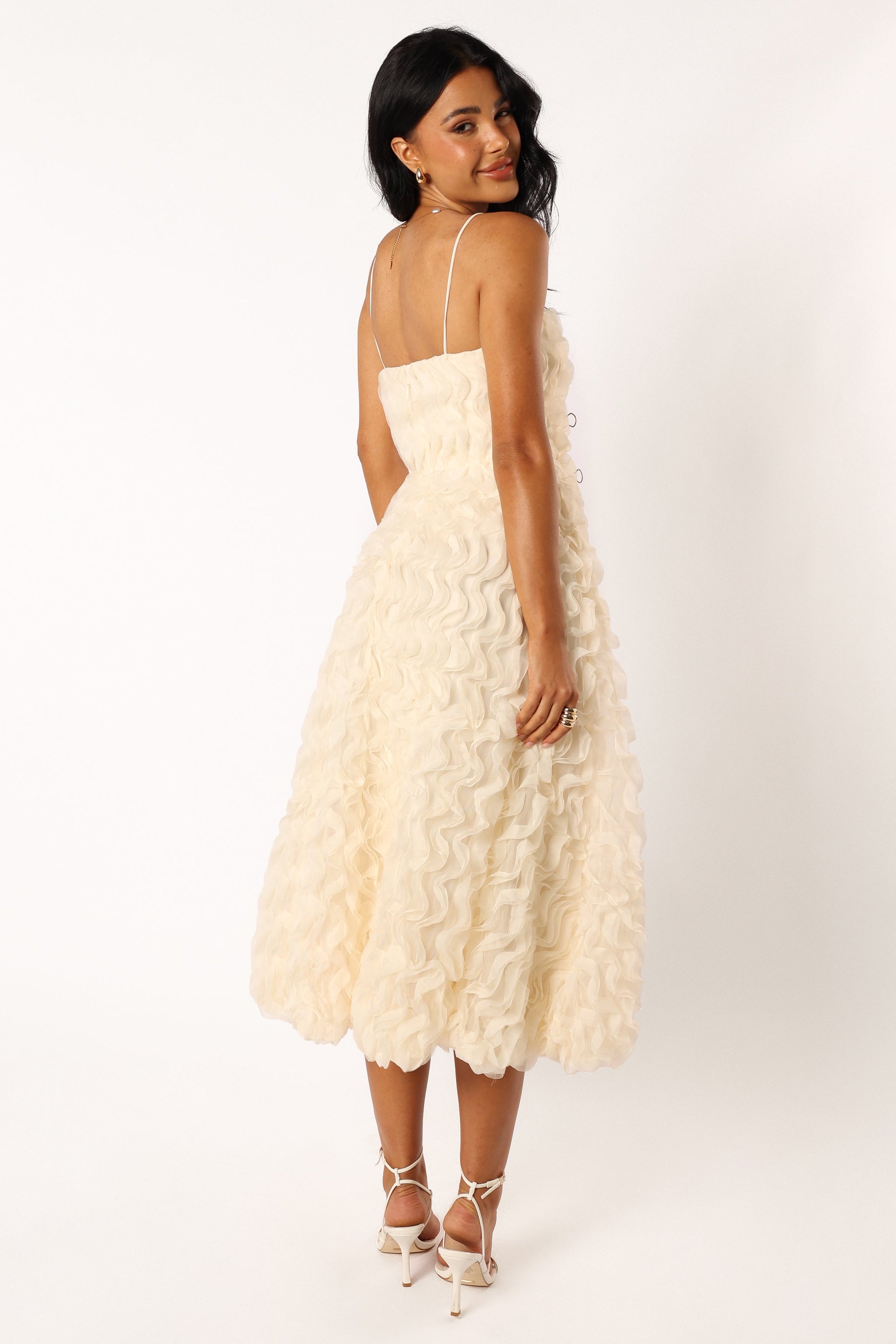 Mia | Playful Textured Midi Dress