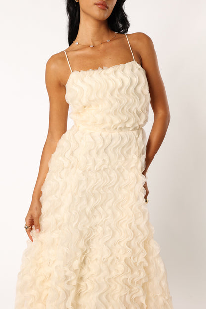 Mia | Playful Textured Midi Dress