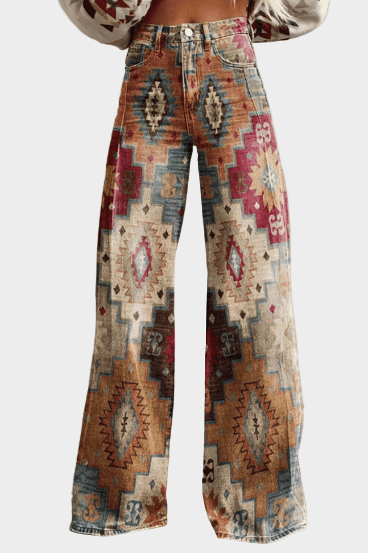 Mia | Relaxed High Waisted Wide Leg Denim Jeans