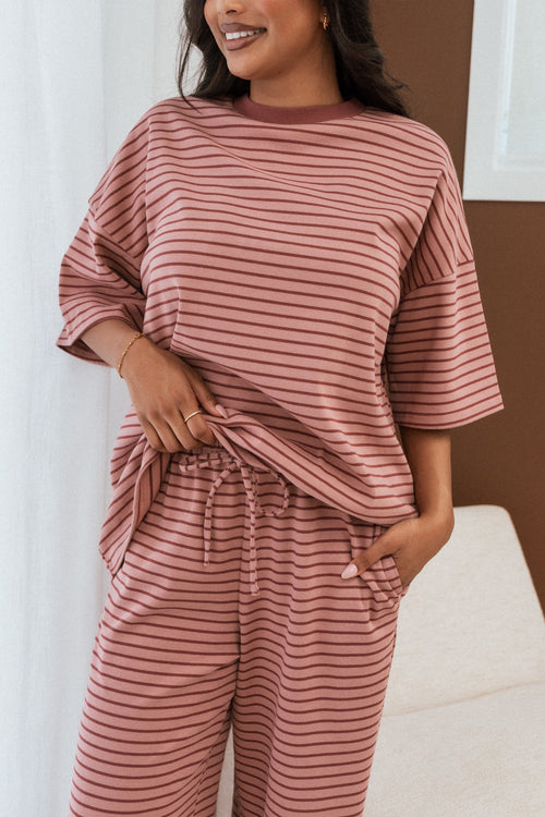 Mia | Relaxed Oversized Striped Tee