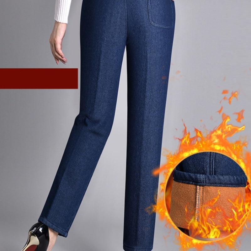 Mia | Stylish Elastic Waist Black Women's Jeans