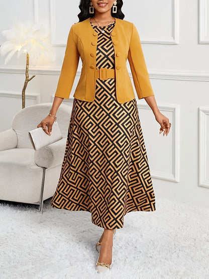 Mia | Stylish Geometric Two Piece Set for Women